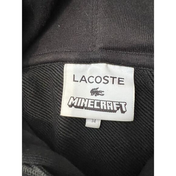 WOMEN'S LACOSTE LIVE X MINECRAFT ORGANIC FLEECE HOODIE DRESS - Picture 4 of 5